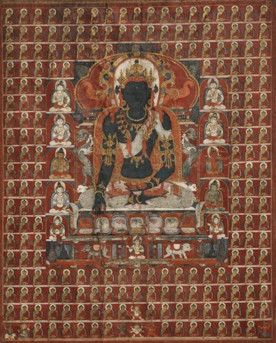 Buddha Akshobhya and the Eastern Assembly of the Sarvadurgatiparishodhana Mandala by Unbekannt Unbekannt